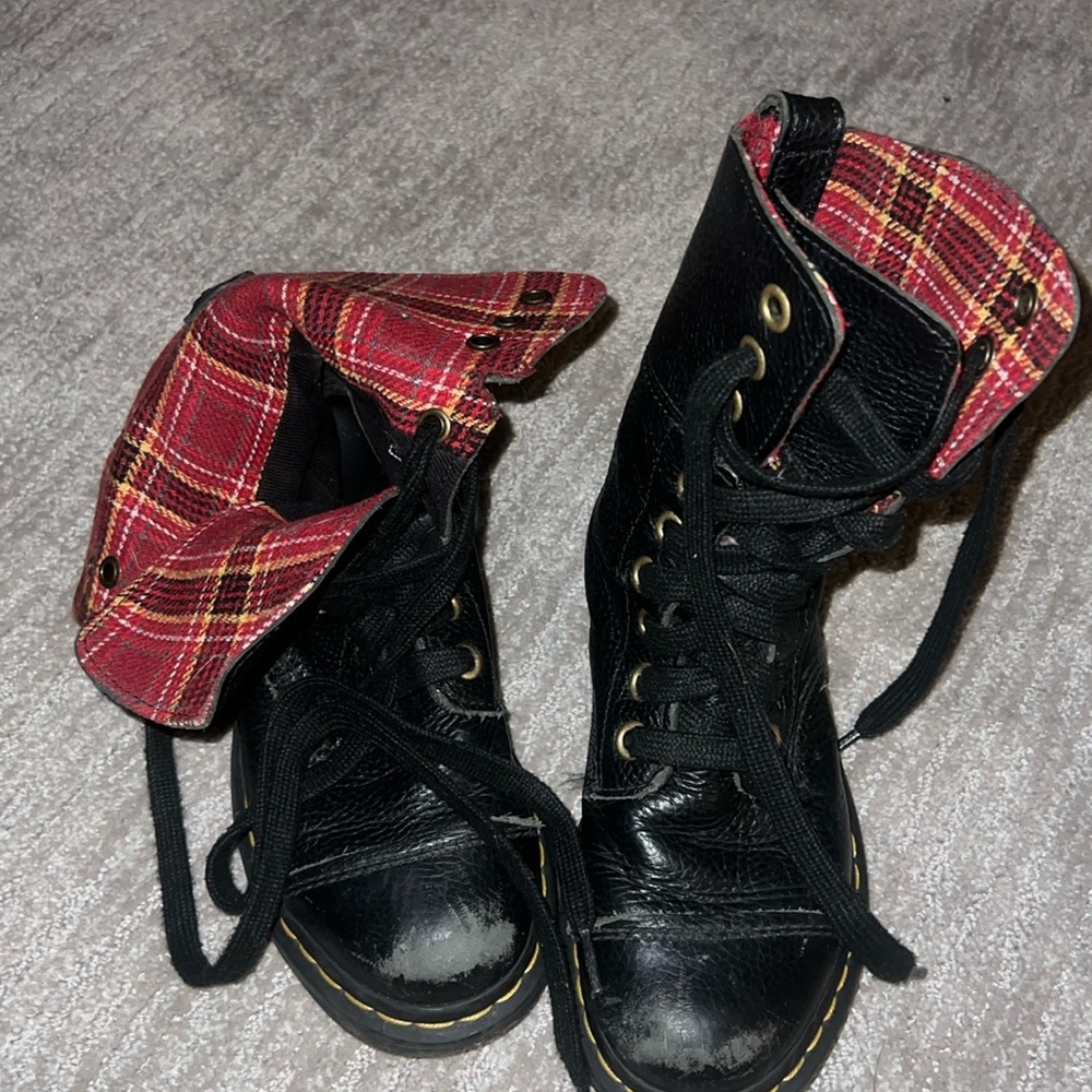 Dr. Martens flannel boots can be worn two ways